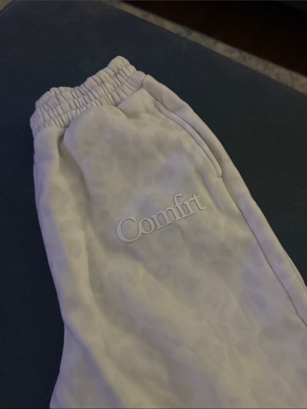 Comfort Colors Cream Kids Joggers with Embossed 'Comfit' Logo
